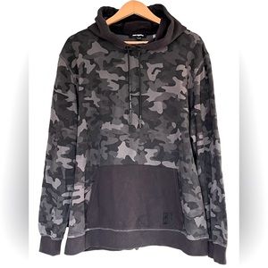 Karl Lagerfeld Camo Hoodie Gray with Black Accents Men’s XL